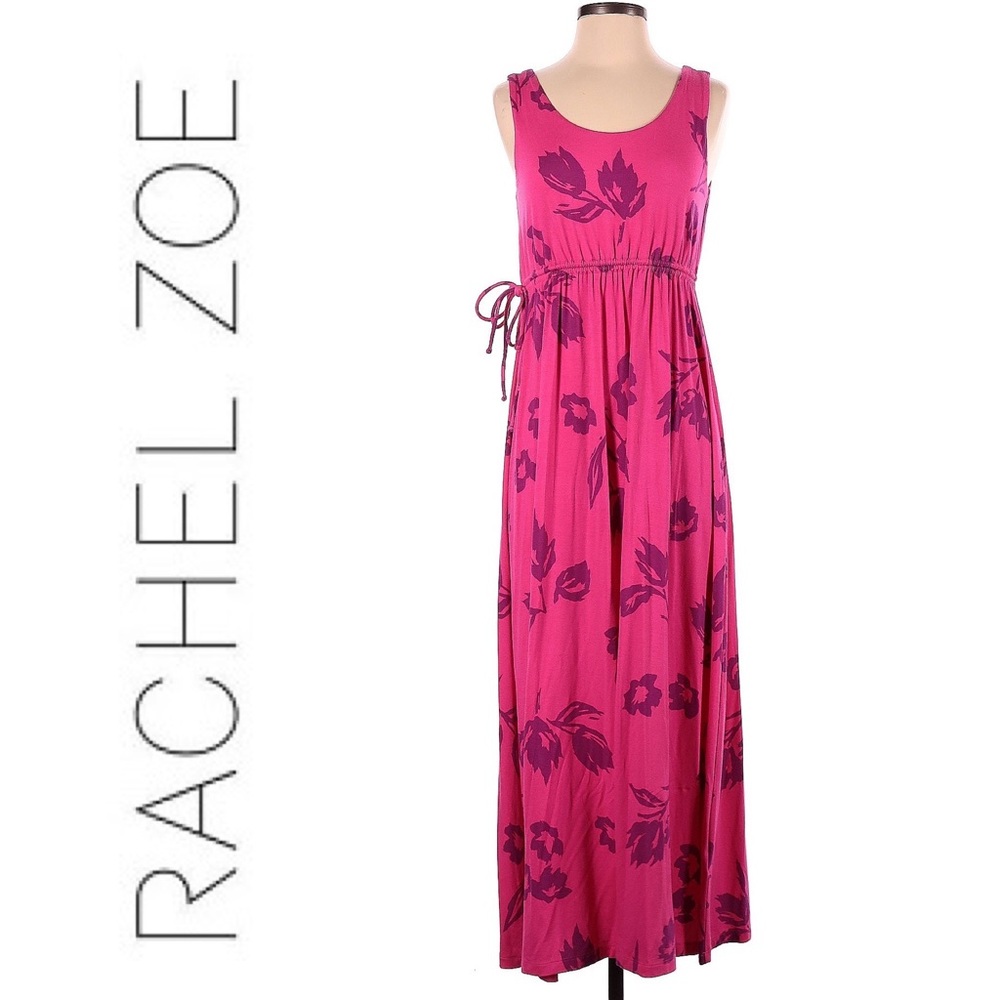 RACHEL ZOE PINK TROPICAL FLORAL SUNDRESS BEACH VACATION